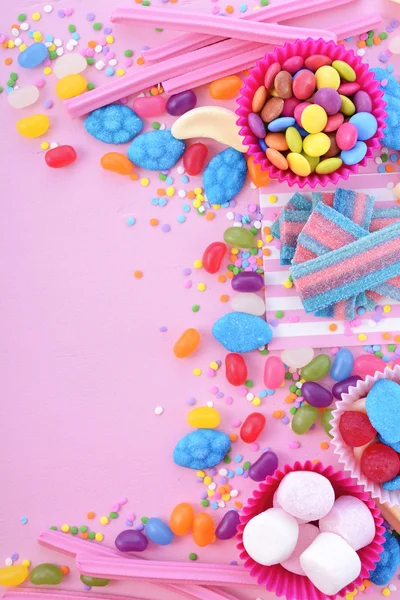 Fundo de doces coloridos brilhantes — Fotografia de Stock