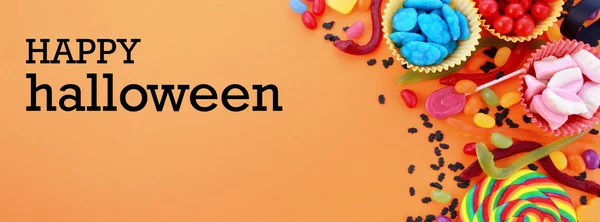 Feliz Halloween Candy Background — Fotografia de Stock