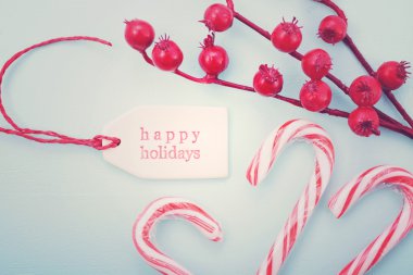 Kırmızı, beyaz ve soluk mavi Noel arka plan. 