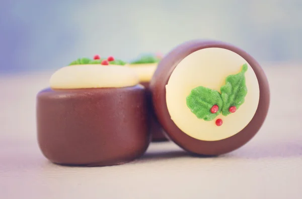 Γιορτινά Χριστουγεννιάτικα σοκολατάκια Ενοικιαζόμενα — Φωτογραφία Αρχείου
