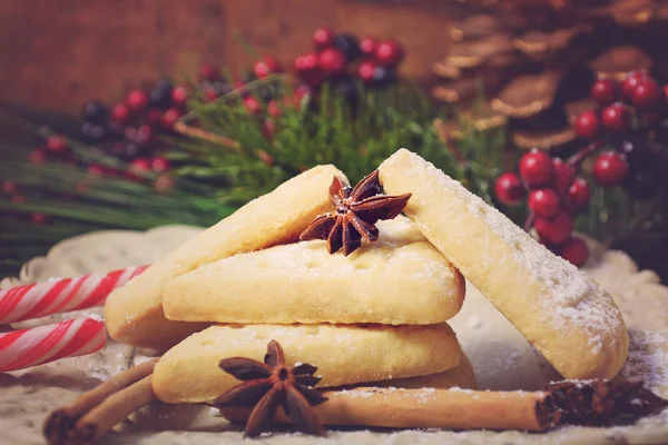 Fiesta de Navidad shortbread . —  Fotos de Stock