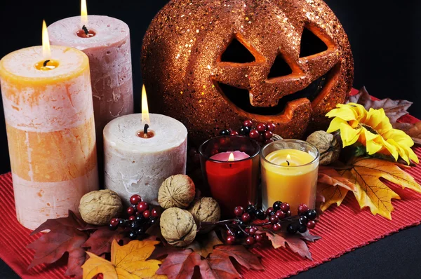 Happy Halloween Table Settings — Stock Photo, Image