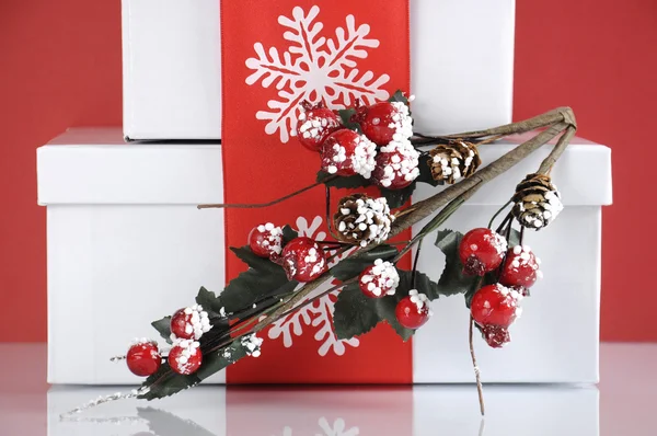 Navidad roja y blanca — Foto de Stock