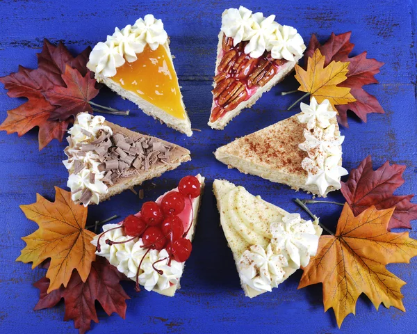 Thanksgiving slices of pie — Stock Photo, Image