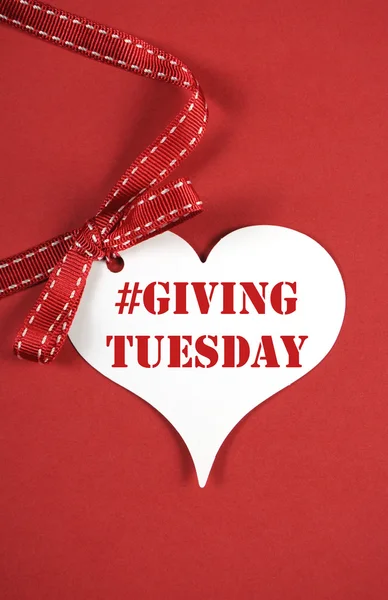 Giving Tuesday Heart Message — Stock Photo, Image