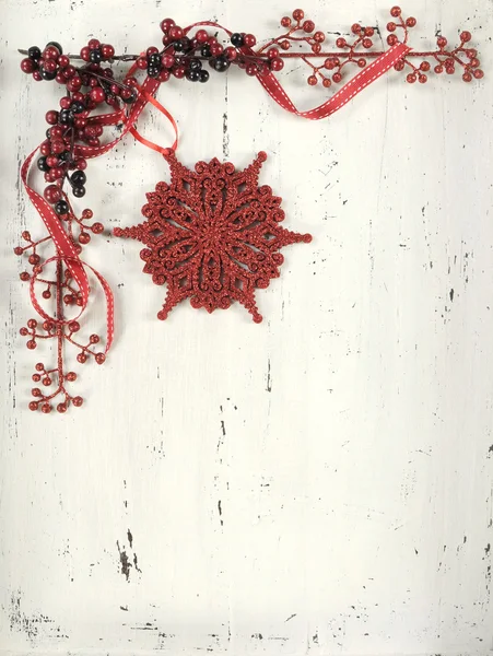Festive Christmas white vintage wood background — Stock Photo, Image