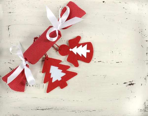 Festliche Weihnachten weiß vintage Holz Hintergrund — Stockfoto