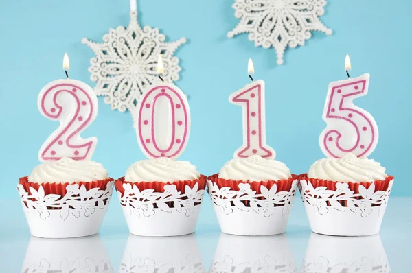 Feliz Ano Novo 2015 Cupcakes — Fotografia de Stock