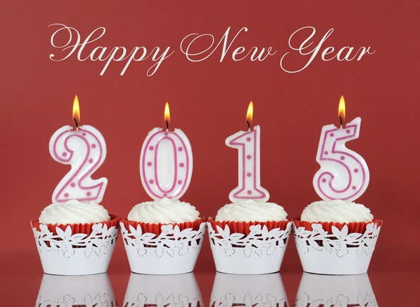 Feliz Ano Novo 2015 Cupcakes — Fotografia de Stock