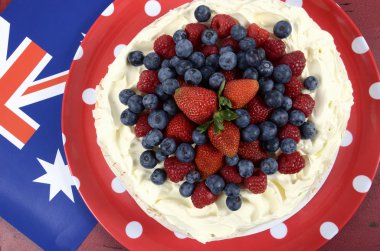 Avustralya gün Pavlova parti gıda