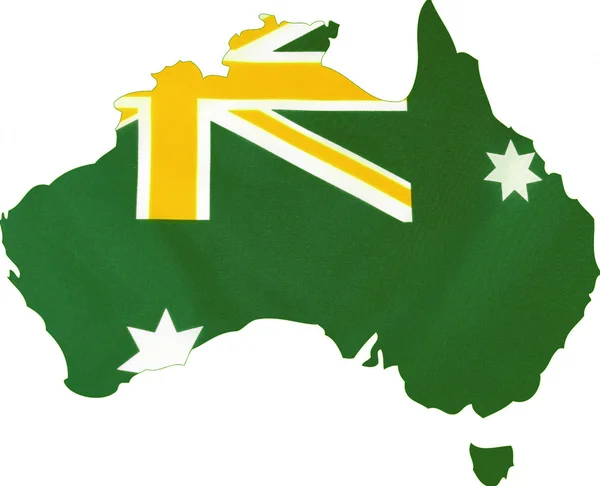 Bandeira australiana em cores verdes e douradas não oficiais populares . — Fotografia de Stock