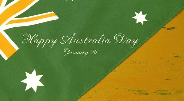 Bandera australiana en colores verdes y dorados no oficiales populares . — Foto de Stock