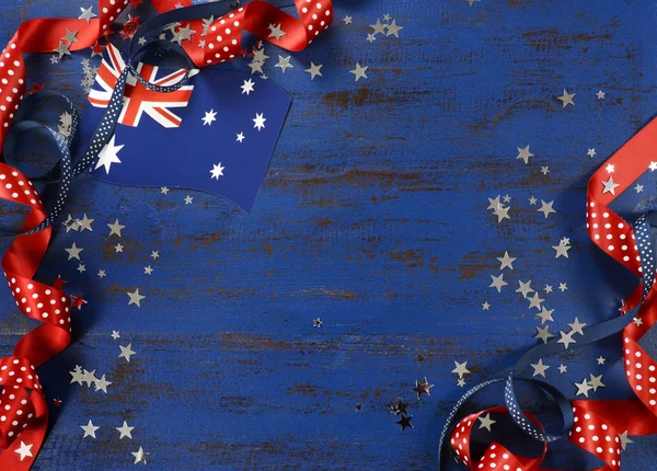 Fond Australia Day sur bois bleu foncé — Photo