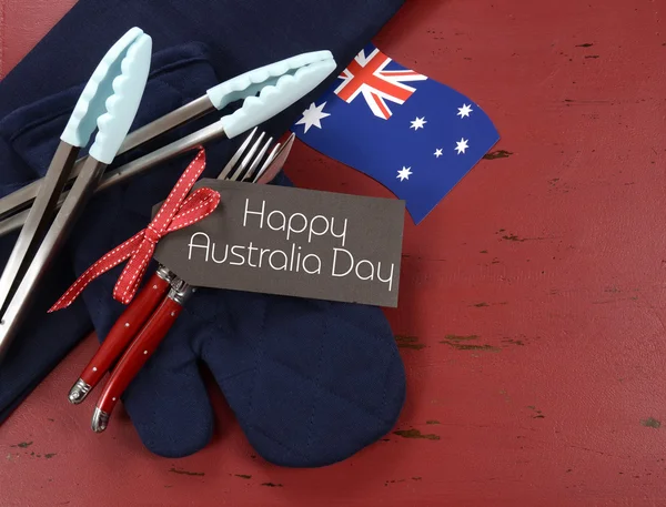 Australia Day barbecue ustensiles de barbecue préparation . — Photo