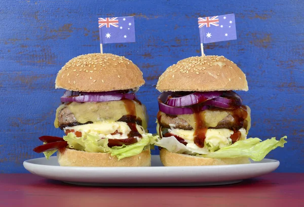 The Great Aussie BBQ Burger — Stock Photo, Image