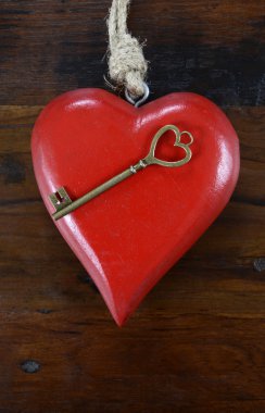 Mutlu Sevgililer günü anahtar için benim kalp kavramı ile büyük asılı 