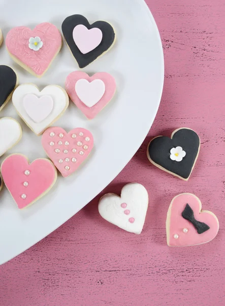 Galletas en forma de corazón de San Valentín —  Fotos de Stock