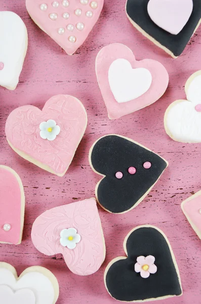 Valentin szív alakú cookie-k — Stock Fotó