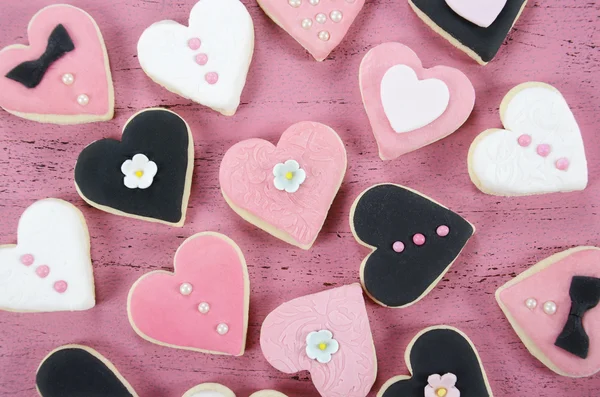 Galletas en forma de corazón de San Valentín —  Fotos de Stock