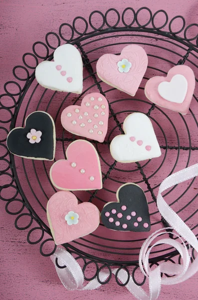 Valentine srdce tvaru Cookies — Stock fotografie