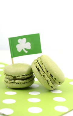 Mutlu St Patricks günü yeşil macaron tanımlama bilgileri