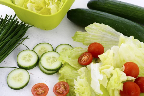Salad Preparation — Stock Photo, Image