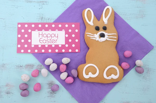 Galletas de jengibre de conejo de Pascua — Foto de Stock