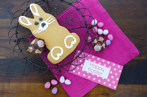 Easter Bunny Gingerbread Cookies — Stok Foto