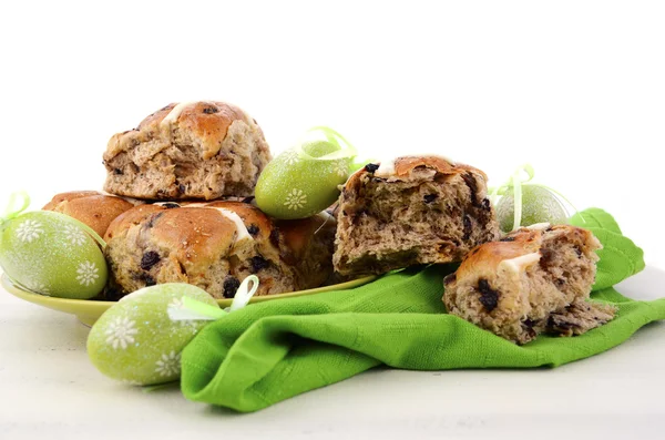 Ostern heiße Crossbrötchen — Stockfoto