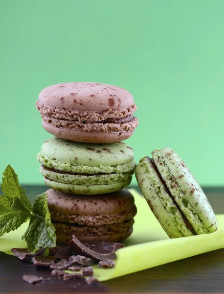 Macaroni alla menta al cioccolato — Foto Stock