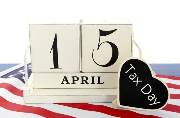 April 15 calendar reminder for USA Tax Day. — Stock Photo, Image