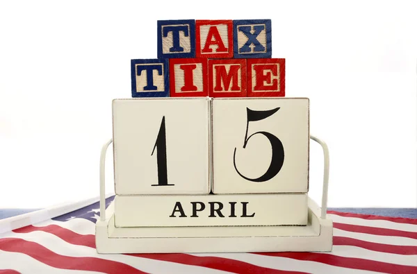 アメリカの税金の日、4 月 15 日コンセプト. — ストック写真