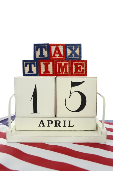 Koncepce USA daně den, 15. dubna,. — Stock fotografie