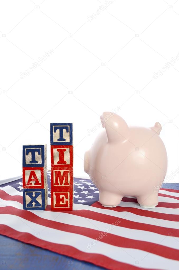 USA Tax Day, April 15, concept. 