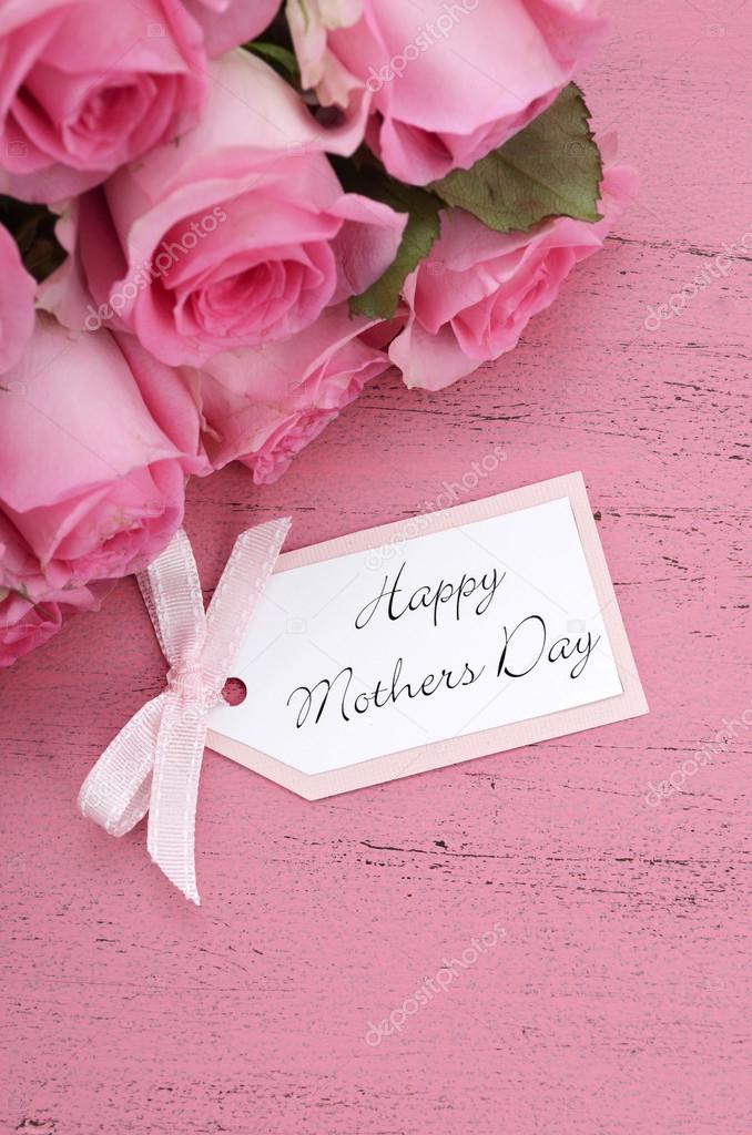 happy mothers day pink roses