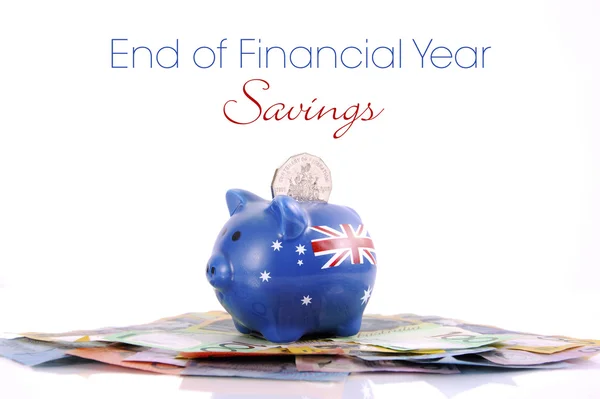 Australian Money with Piggy Bank — Stock Photo, Image