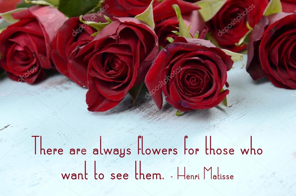 Rote Rosen mit inspirierenden Spruch Zitat — Stockfoto © amarosy 73820059