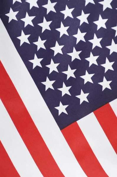 USA Stars and Stripes Flag on Dark Wood — Stock Photo, Image