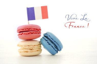 Happy Bastille Day Party Macarons clipart