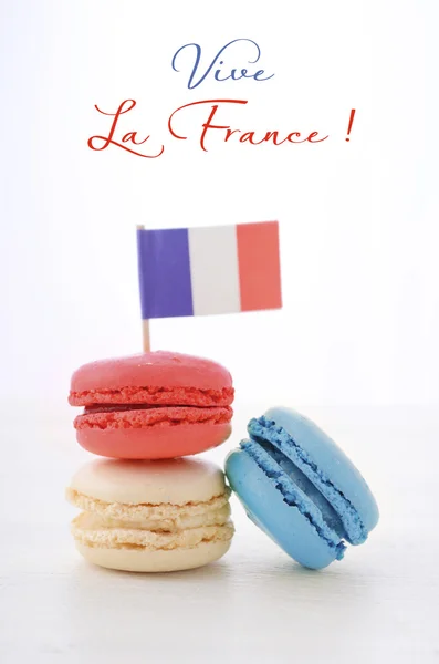 Happy Bastille Day Party Macarons — Stock Photo, Image