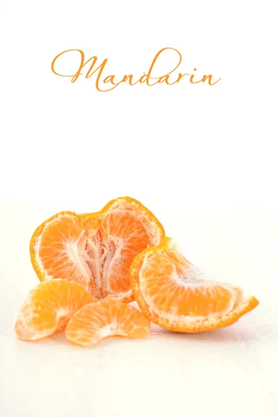 Fresh Mandarin and segments — стокове фото