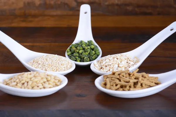 Healthy High Fiber Prebiotic Grains — Stock Photo, Image