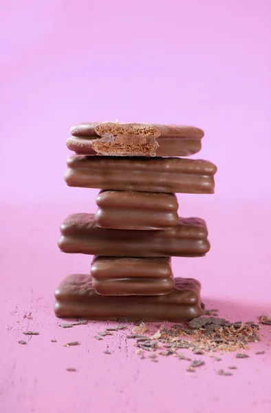 Pila de galletas de chocolate — Foto de Stock