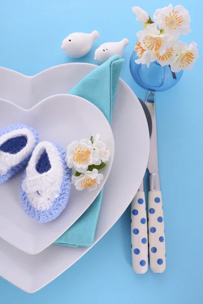 Es un niño bebé ducha mesa lugar ajuste — Foto de Stock