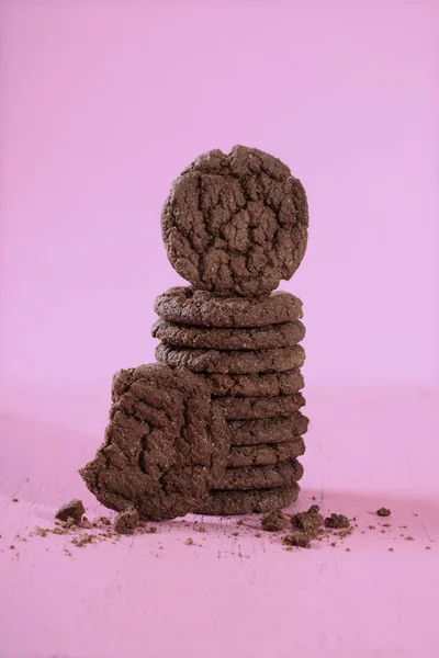 Stack of Chocolate Cookies — Stock Photo, Image