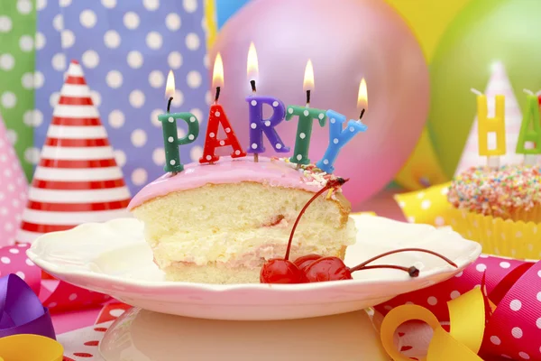Happy Birthday Party Table — Zdjęcie stockowe
