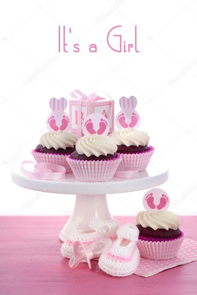 Its a Girl Baby Shower Cupcakes