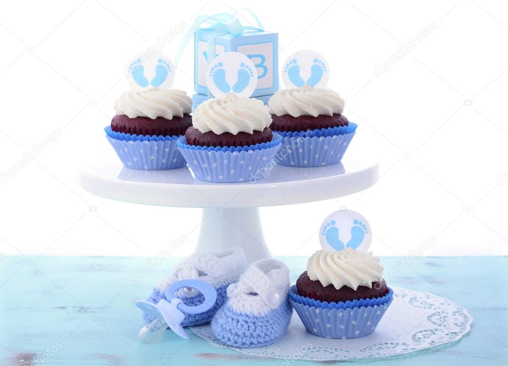 Its a Boy Blue Baby Shower Cupcakes