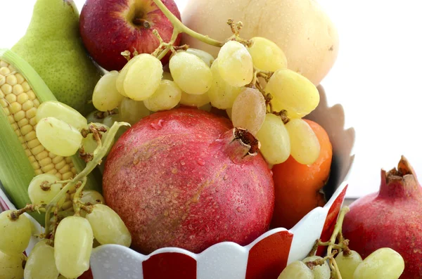 Action de grâces récolte d'automne fruits et légumes . — Photo