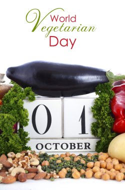 World Vegetarian Day vegetables, nuts and legumes.
